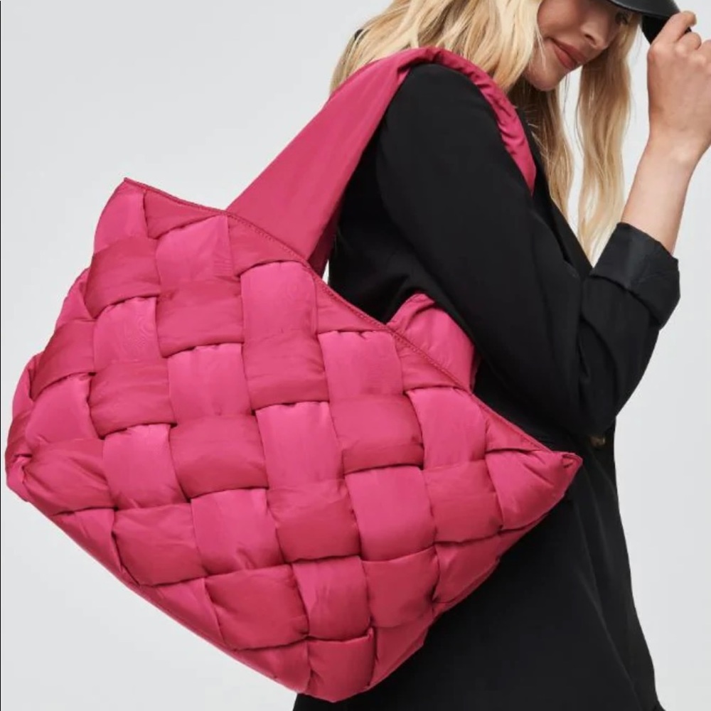 **SOLD**. NWT Sol and Selene INTUITION EAST WEST TOTE MAGENTA (pink) - Picture 3 of 9